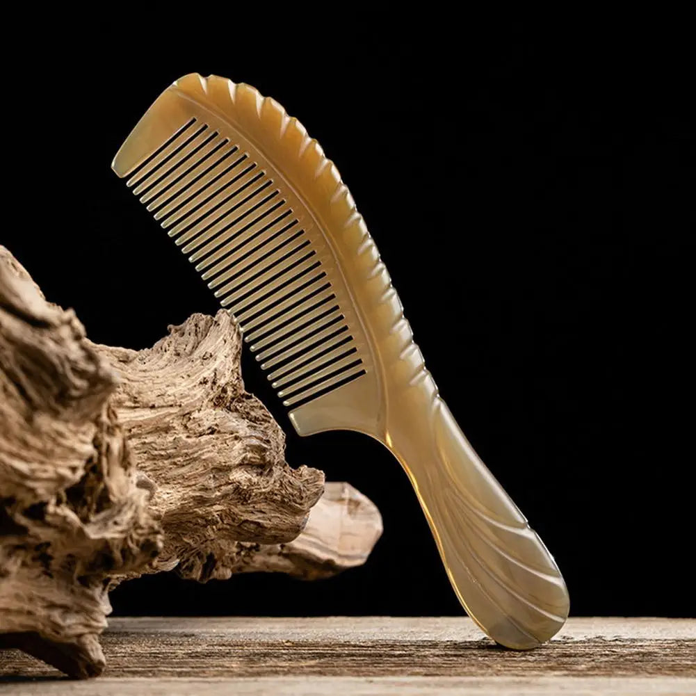Fine Tooth Comb Horn Hand Made Polished Hair Anti Static Massage Qme