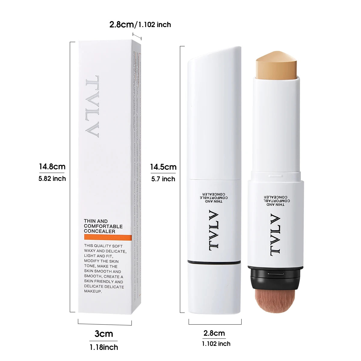 Concealer Double Head Design Light Thin Covers Facial Defects Creates Qme