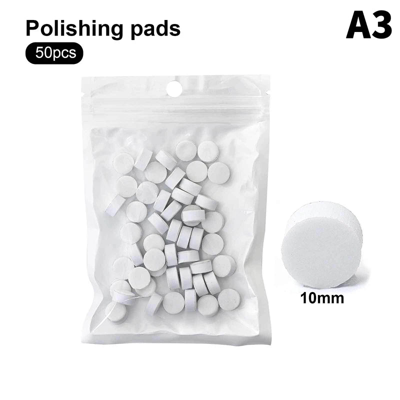 Self-adhesive Sponge Buffing Pads Replaceable Stainless Steel Disk Qme A3