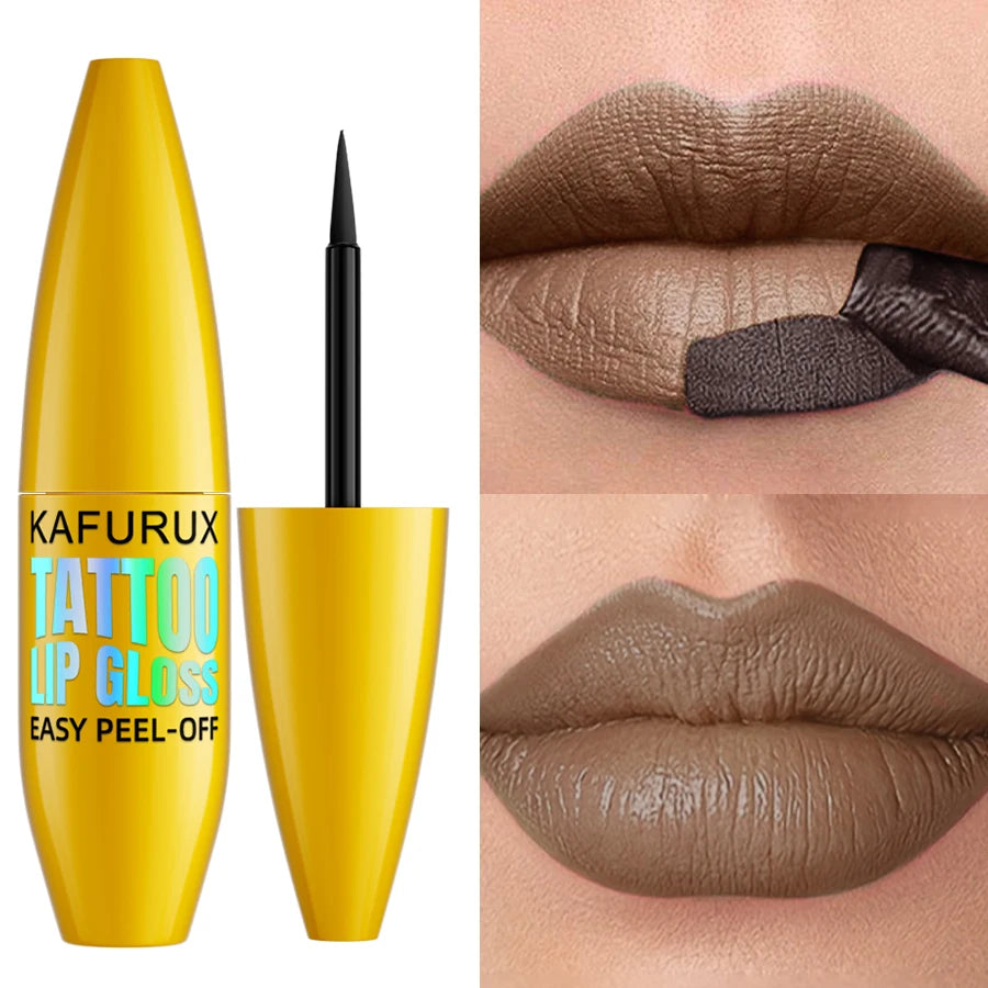 Peel Off Black Brown Lip Stain Reveal Long Lasting Waterproof Matte Qme 102