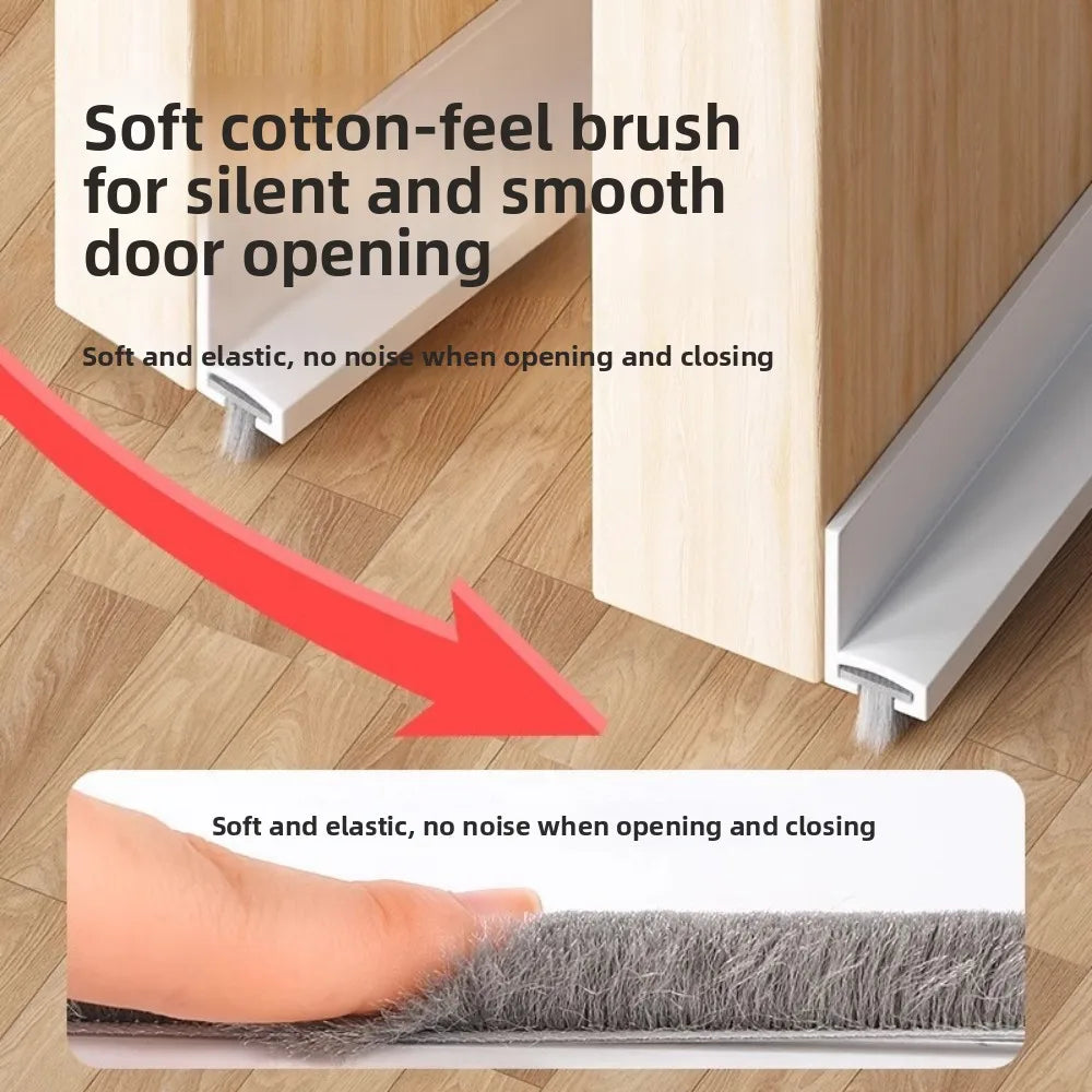 Durable SelfAdhesive BrushSeal Strip 100CM Soundproof Insectproof Weather Strip for Household Door Bottom Use Qme