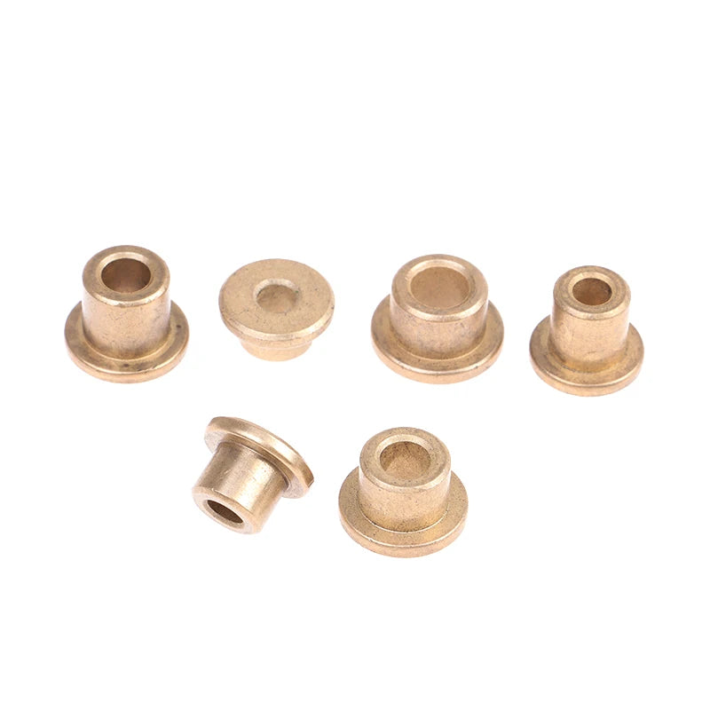 5Pcs Flanging Self-Lubricating Bearing Powder Metallurgy Oil Copper Bushing Guide Sleeve With Stepped Flange Hardware Qme