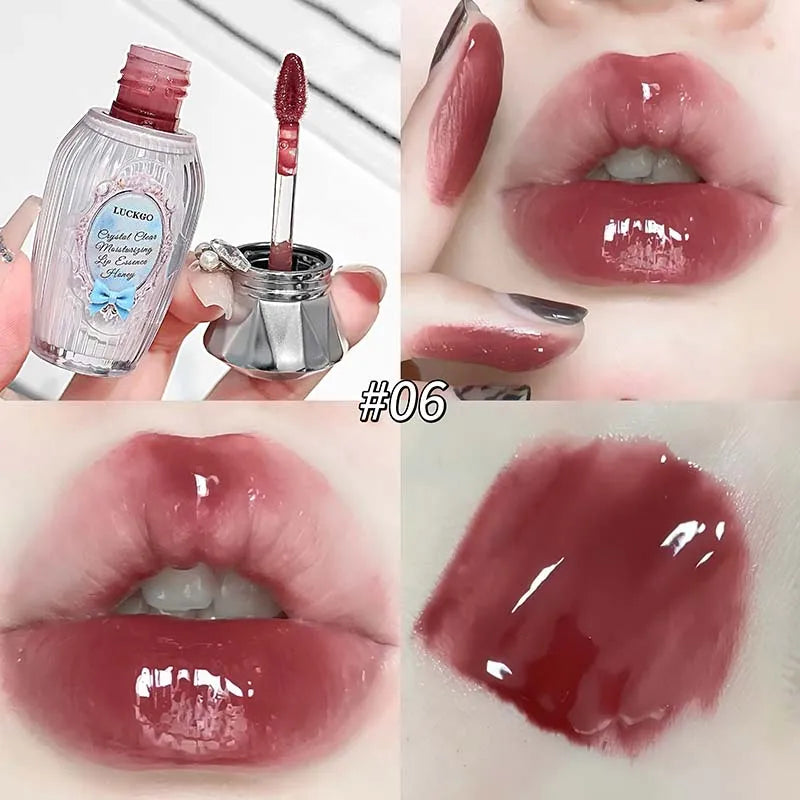 Vase Shape Water Light Lip Glaze Mirror Lipstick Gloss Hydrating Qme LG09-06
