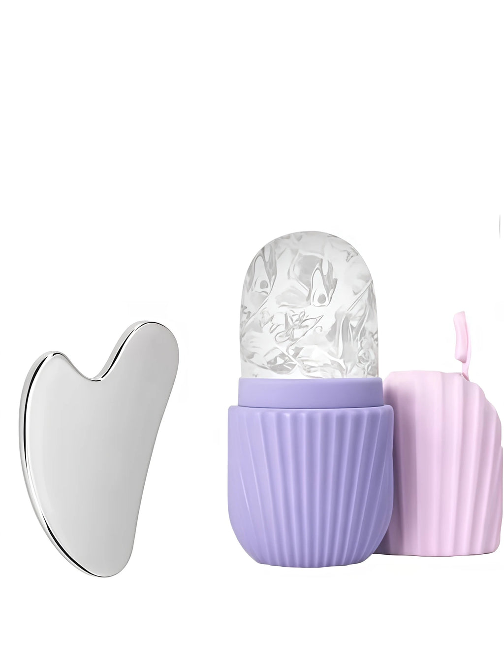 Ice Face Roller Stainless Steel Gua Sha Board Facial Massager Massage Qme