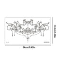 Black element sexy bow chest tattoo sticker, wave pattern, back and abdomen realistic temporary waterproof sticker. Qme BC-035