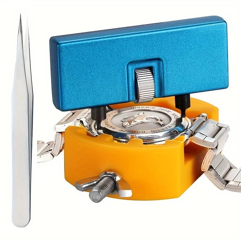 3 in 1 Repair Tool Set Watch Back Remover Tool Adjustable Opener Back Case Remover Watch Case Back Opener Repair Remover Holder Qme