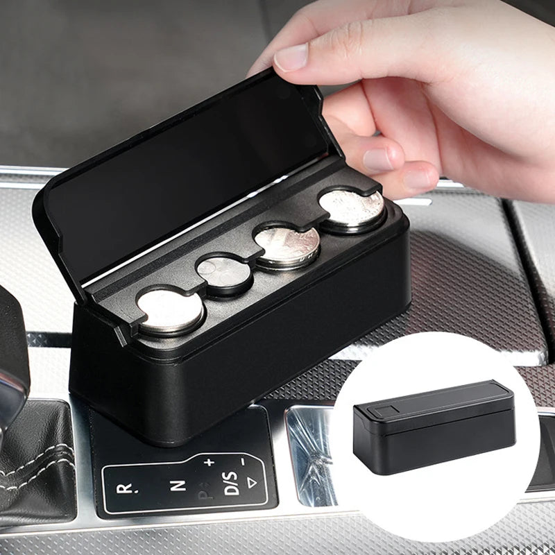 Plastic Wallet Holders Safe Money Boxes Cash Organizer Car Storage Qme