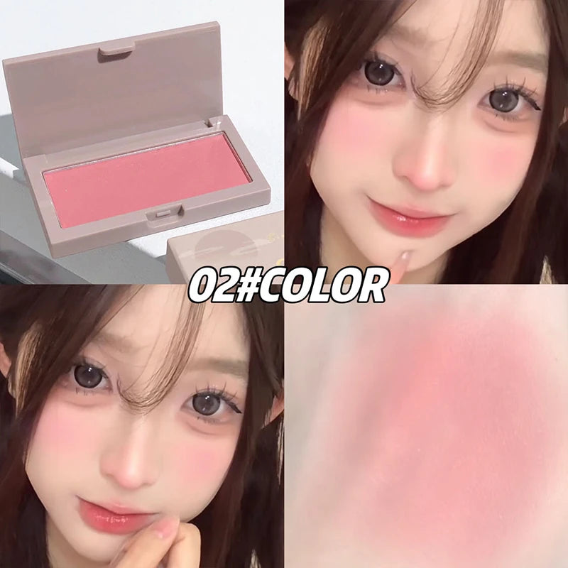CACE Monochrome Blush Cream Palette Lasting High Pigment Face Blusher Powder Cheek Tint Rouge Natural Makeup Contouring Shadow Qme 02