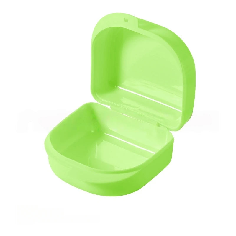 Portable Orthodontic Braces Plastic Organizer Box Tooth Orthodontic Braces Box Denture Cleaning Storage Box Tooth Storage Box Qme green China Mainland