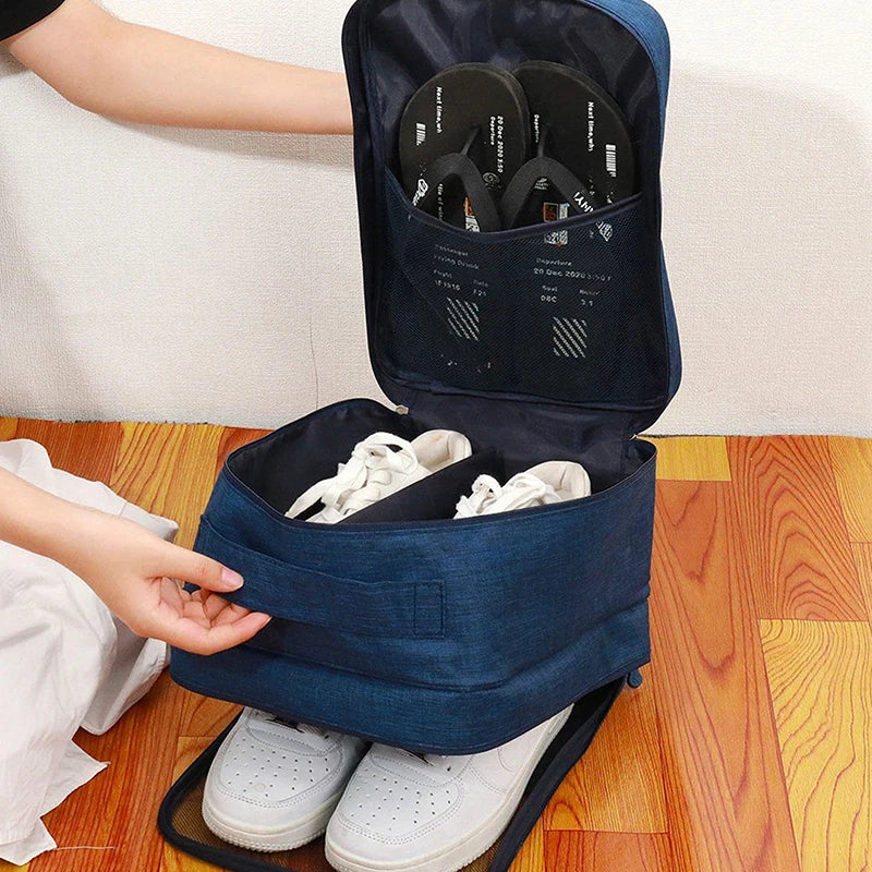 Waterproof Shoe Storage Bag Holds 3 Pairs Shoes Large Capacity Qme