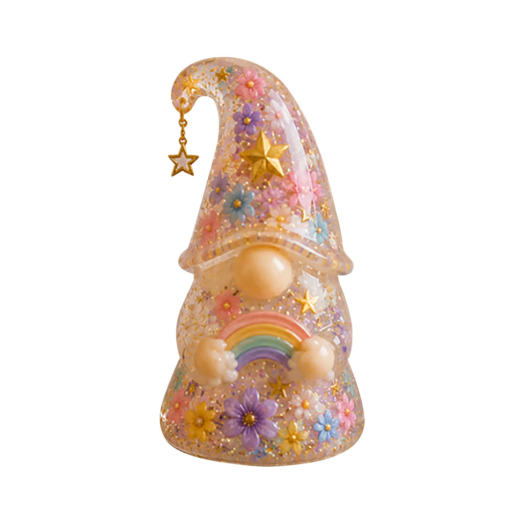 New Emotional Embrace Mini Resin Gnomes Statues Ornaments Cute Fairy Gnome Figurines for Miniature Garden Decor Holiday Gift Qme D One Size
