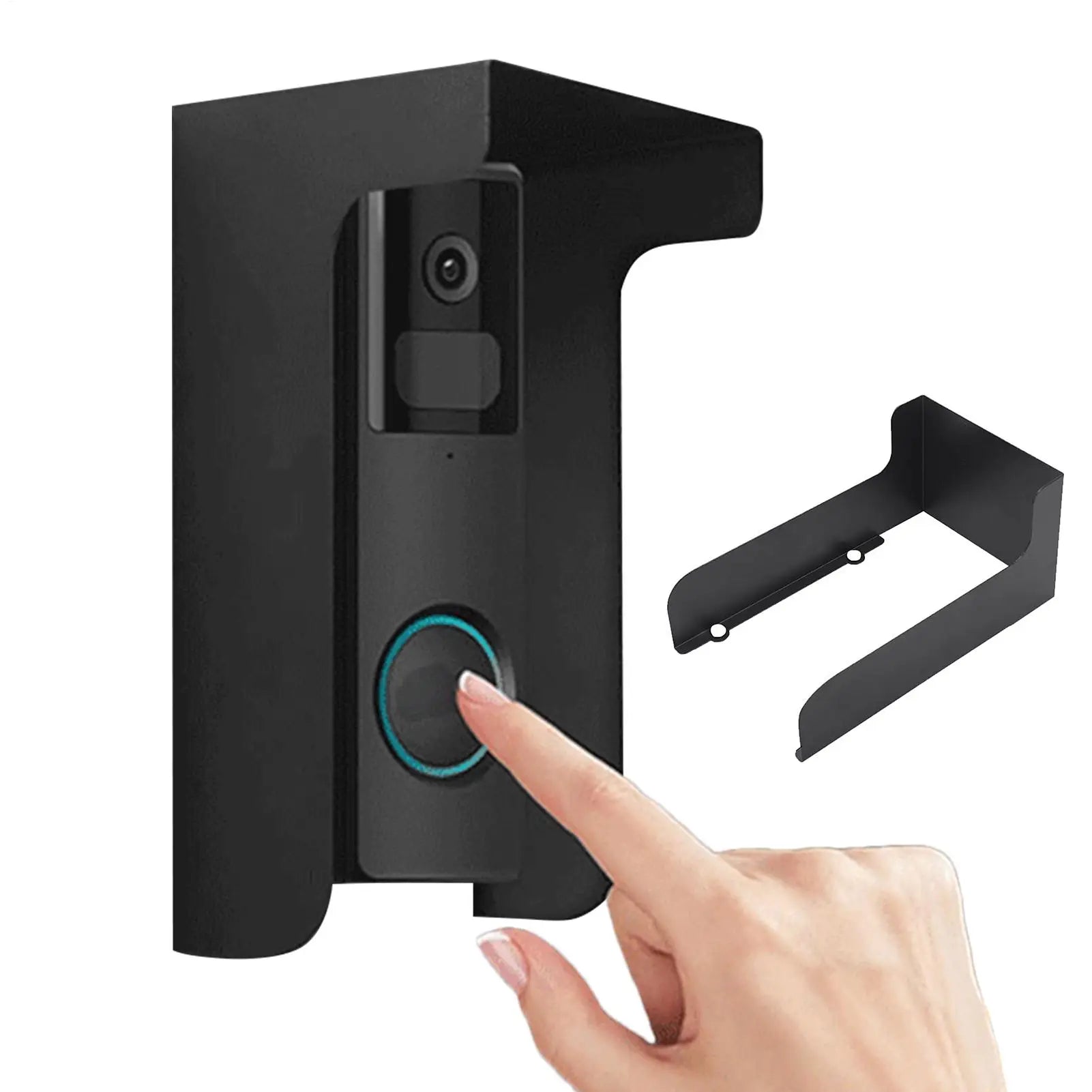 Doorbell Cover Sun-proof Door Bell Protection Cover Anti-Glare Sun Protection Access Control Device Housing for Front Door Qme