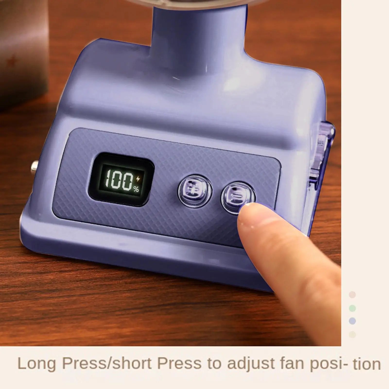 Vintage Table Fan 100 Speeds USB Rechargeable Cooler Small Desktop Fan For Home Office Bedroom Study Living Room Dormitory Qme