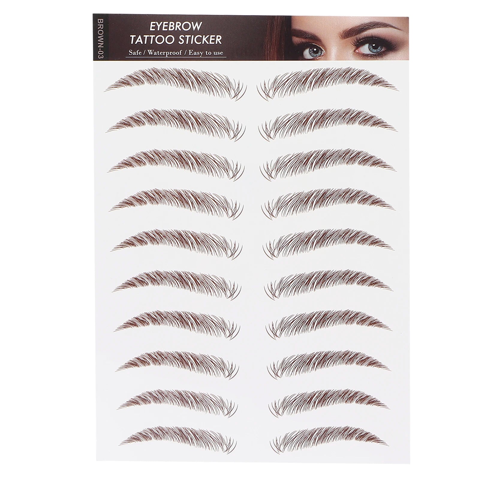 Professional Waterproof Eyebrow Tattoo Sticker Eyebrow Transfer Sticker for Women Lasting Eyebrow Tattoo Sticker Eyebrow Sticker Qme C