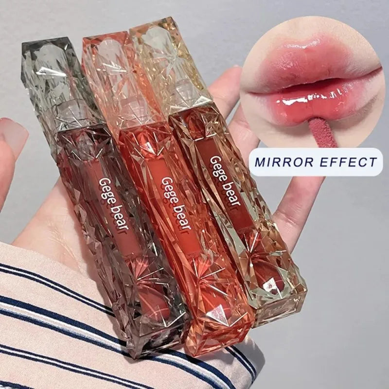 Gege Bear Crystal Mirror Water Lipgloss Hydratant Ultra-hydratant Qme