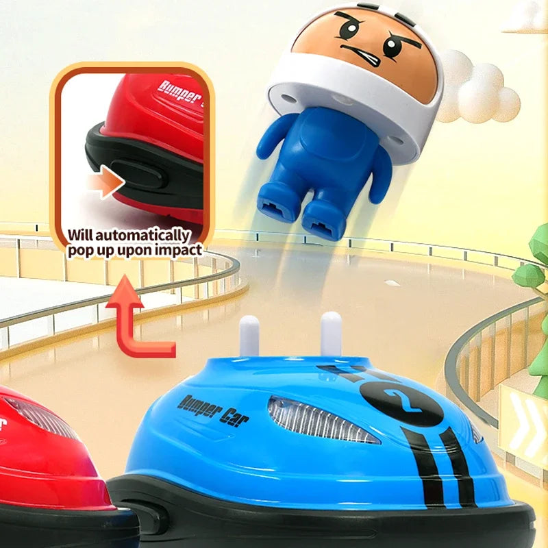 RC Toy 2.4G Super Battle Bumper Car Pop-up Doll Crash Bounce Ejection Light Children's Remote Control Toys Gift for Parenting Qme