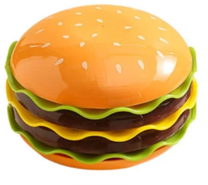 Stackable Hamburger Plate Set Mini Dinner Plate Funny Sauce Containers Seasoning Bowls Sauce Bowls Table Decor Qme 7-piece set