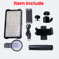 Professional Tattoo Fill Light with 180 LED Beads Reduce Reflected Light of Tattoos 52mm CPL Lens Filter Compatible any Phone Qme black