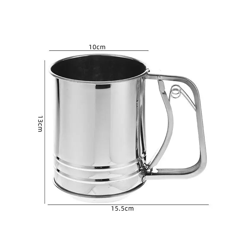 Cakes Hand-screened Sugar Mesh Sieve Baking Strainer Stainless Steel Qme A2