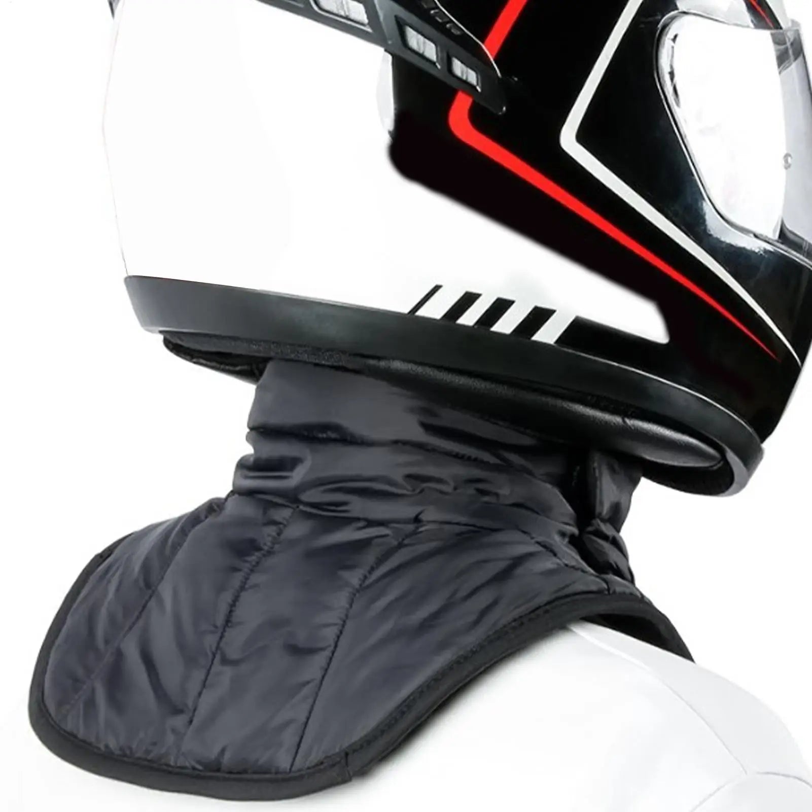 Motorcycle Neck Guard Black Windproof Neck Warmer Thermal Neck Guard Heated for Winter Outdoor Activities Warm Winter Gear Qme