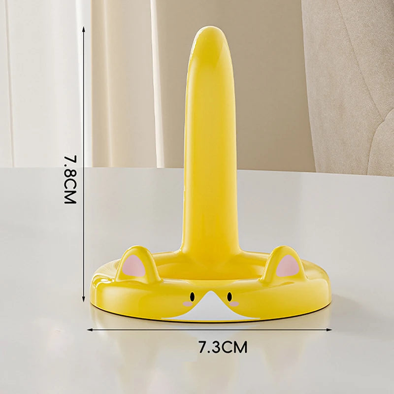 Cute And Sweet Cartoon Cat Mobile Phone Holder, Creative Desktop Mini Mobile Phone Holder, Can Be Used As A Decorative Ornament Qme Yellow