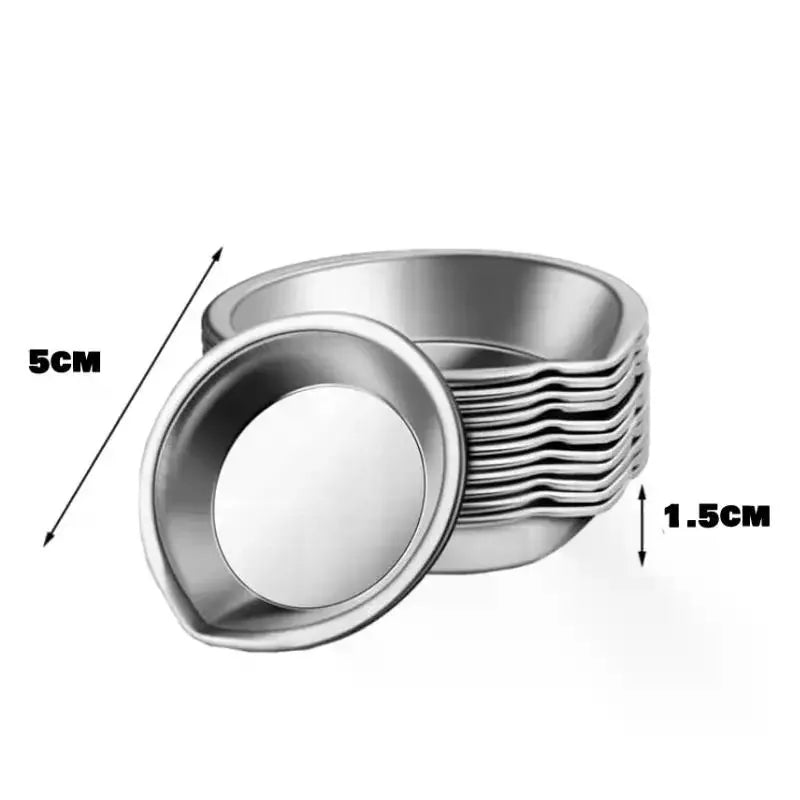 Stainless Steel Paint Palette Bowls Odorless Non-toxic Mixing Cups Qme