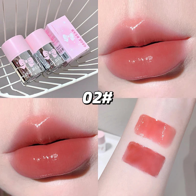 Gege Bear Dual Lip Jelly Mirror Shine Hydrating Moisturizing Gloss Qme GX1386-02