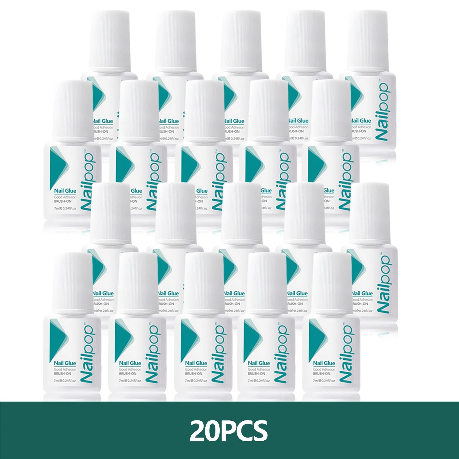 Nailpop 30 20 Nail Glue Strong Adhesive Fast Dry Fake Tips Rhinestone Qme 7ml Glue 20pcs