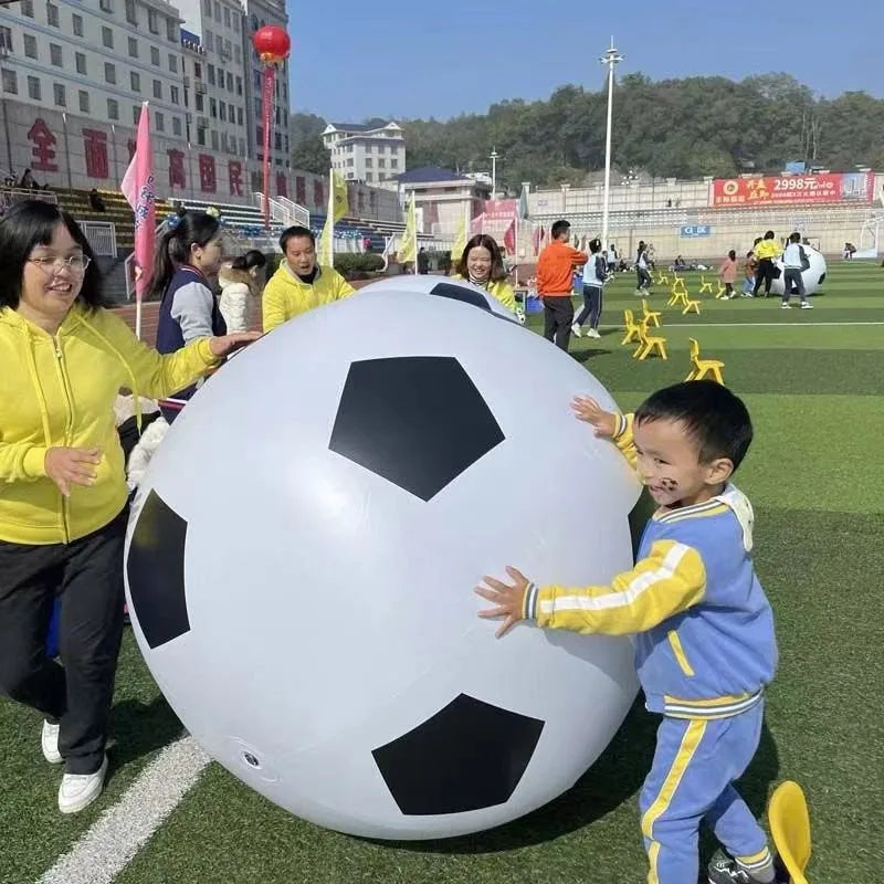 Inflatable Large Soccer Ball for Beach Outdoor School Play Parent-Child Game Eco-friendly Thickened PVC Colorful Ball Qme