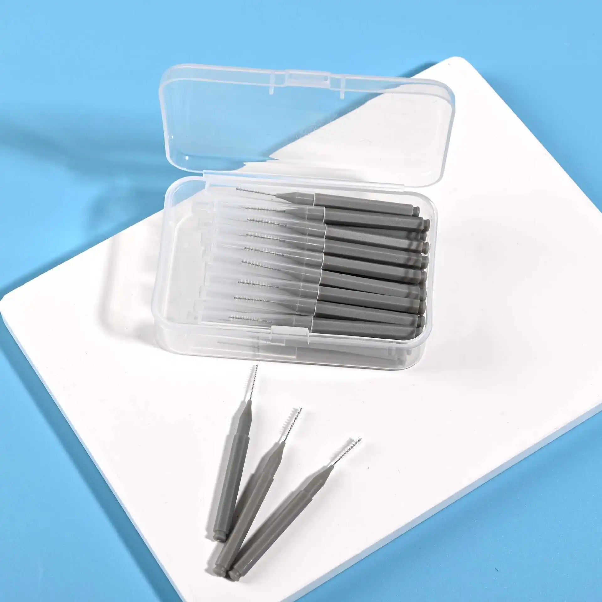 0 6- Interdental Brushes Health Care Tooth Push-pull Removes Food Qme 30Pcs Gray 0.6mm China Mainland