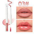 QIBEST Velvet Brown 2 In 1 Lip Liner Pencil Lipgloss Moisturizing Cherry Red Lip Liner Lip Contour Pen Makeup Women Lip Glaze Qme 03