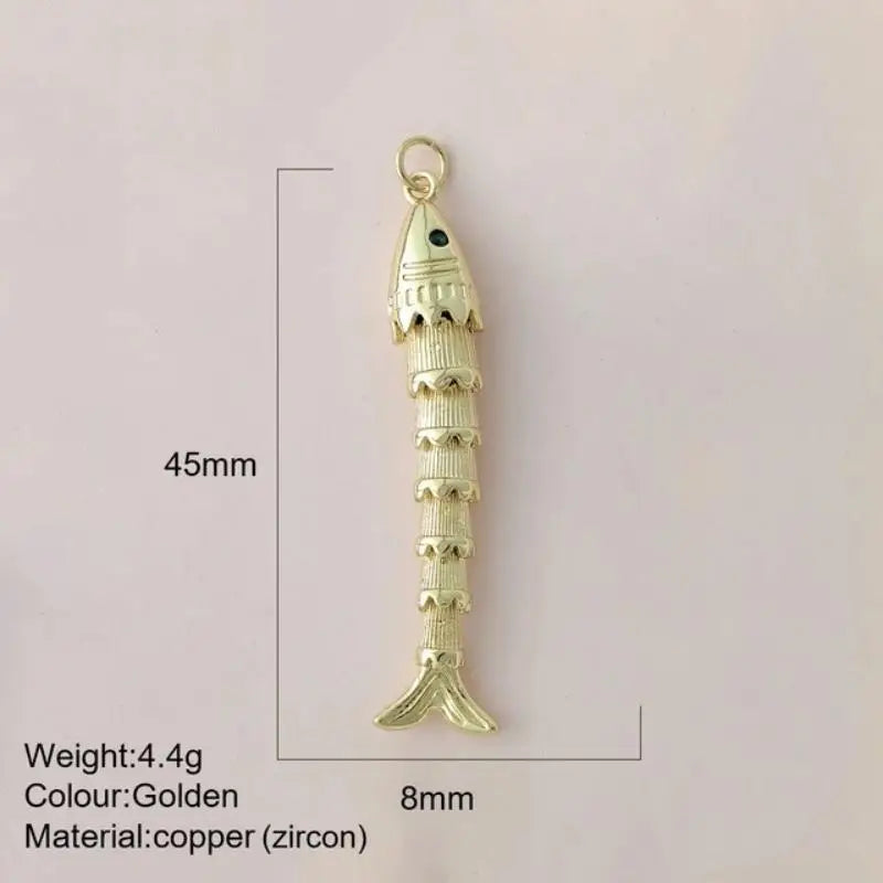 Fashion Cute Colored Enamel Fish Charms Jewelry Making Supplies
