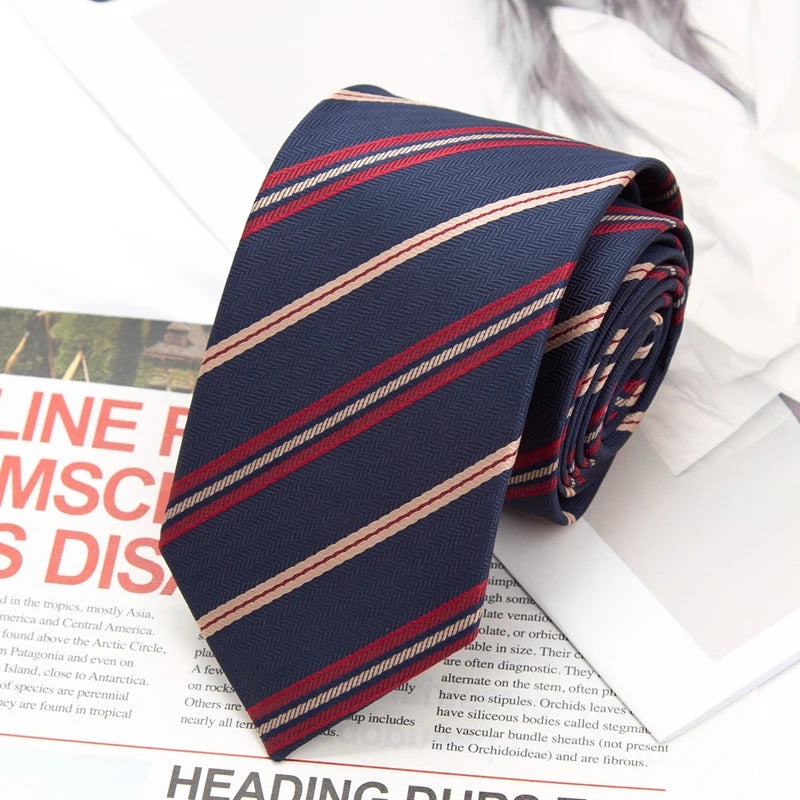 JK Ties Women Striped Neck Tie Girls Japanese Uniform Cute Skinny Qme