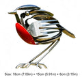 Robin Bird Statue Handmade Recycled Fork & Spoon Bird Statue Rustic Red Chest Robin Figurine for Outdoor Garden Yard Decor Qme Stainless steel