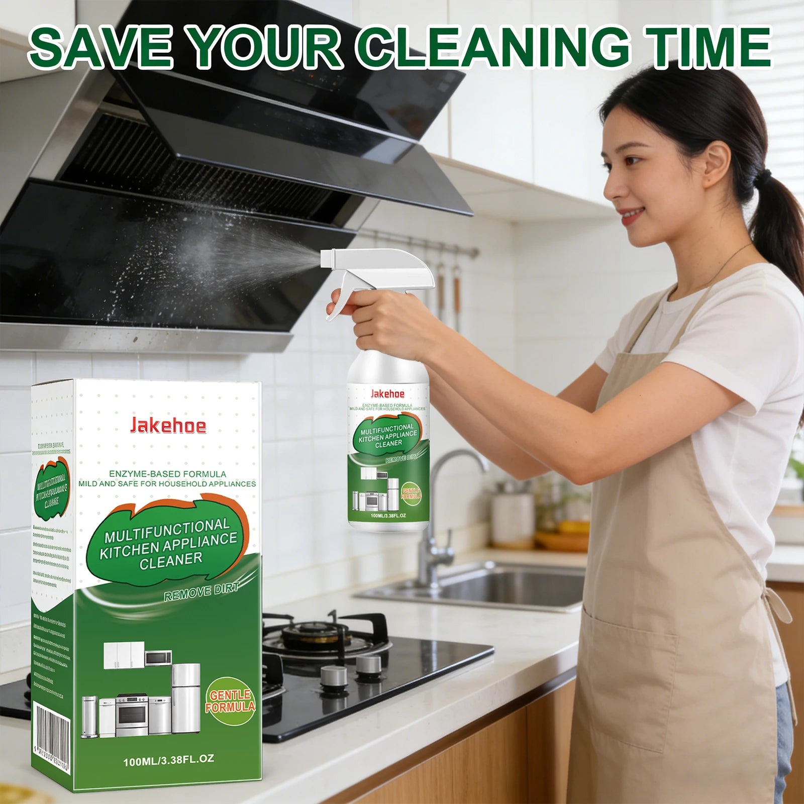 Multi Functional Degreaser Dissolve Stubborn Oil Stain Reduce Odor Restore Gloss Brightening Freshing Kitchen Appliance Cleaner Qme