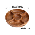 Serving Trays Party 5-Compartment Festive Platter Decorative Tray Qme Round CN