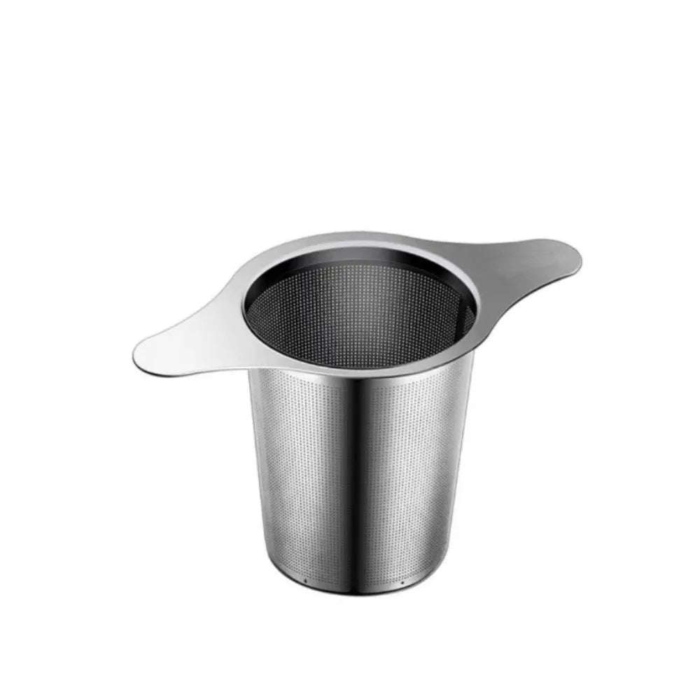 Home Tea Making Accessory 304 Stainless Steel Dual Ear Infuser Double Handle Fine Mesh Filter for Loose Tea Steeping Easily Qme