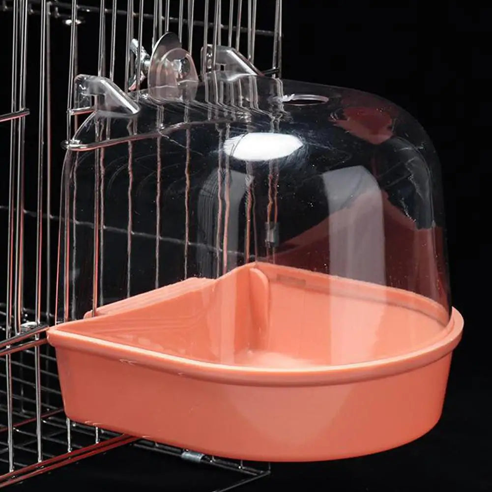 Hanging Bird Bath Is Waterproof Wear-resistant And Easy To Clean Cage-style External Bath For Birds Such As Parrots And Myn Qme