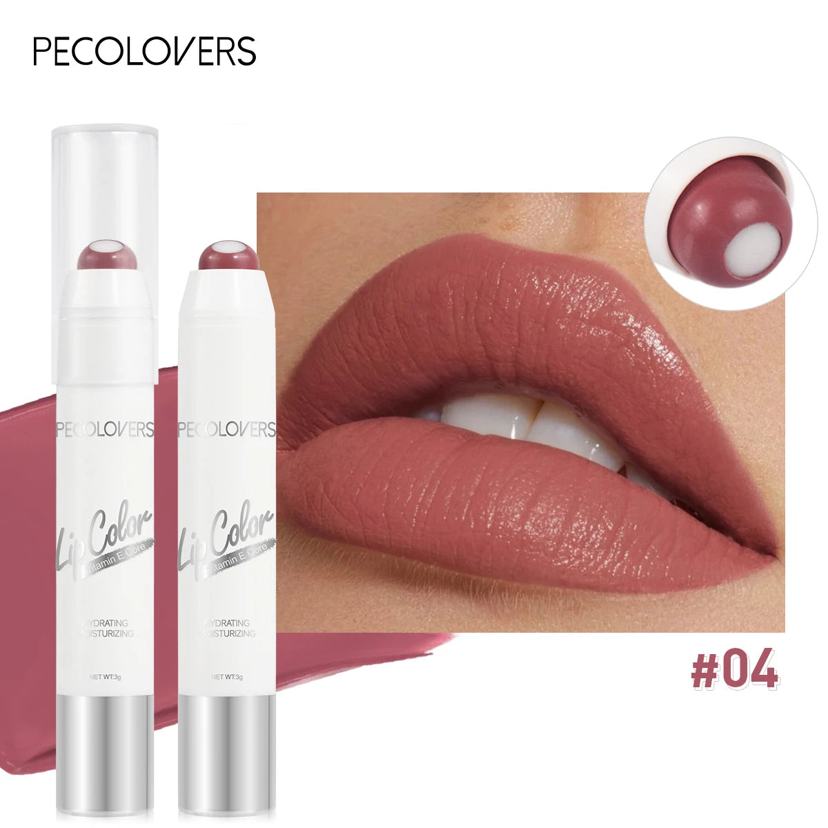 6 Colors Lipstick Pen Waterproof Red Lipstick Non-stick Cup Makeup Lip Liner Pen Cosmetics Qme 04