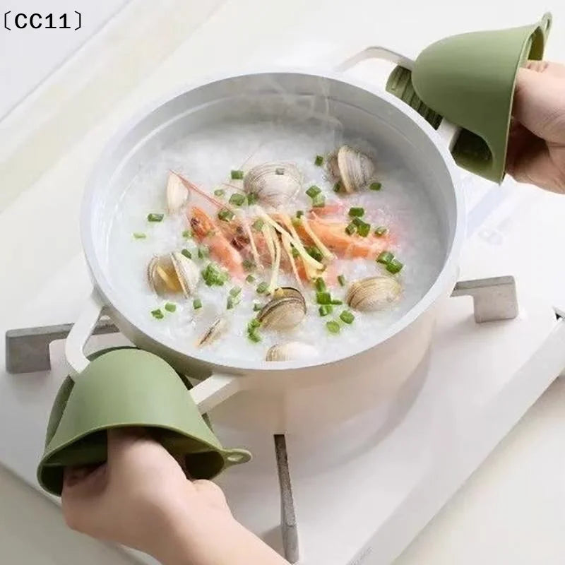 Baking Silicone Oven Mitts Microwave Glove Heat Insulation Anti-slip Qme