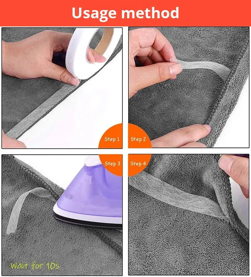 1Pc Hot Melt Double-Sided Tape For Pasting Double-Sided Non-Woven Fabric Lining and Fusible Lining in Clothing Sewing Supplies Qme