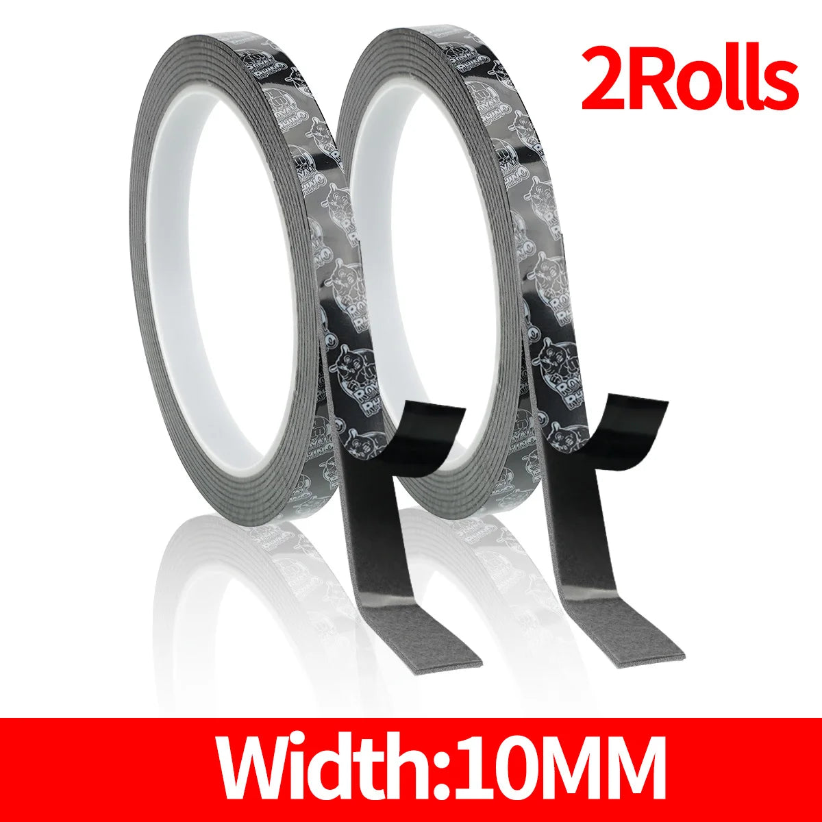 Double Sided Adhesive Tape, High Viscosity Car Fixed Adhesive, High Temperature Resistant, Waterproof No Marks,No Trace Adhesive Qme 10mmX2.5M-2PCS 1.2mm