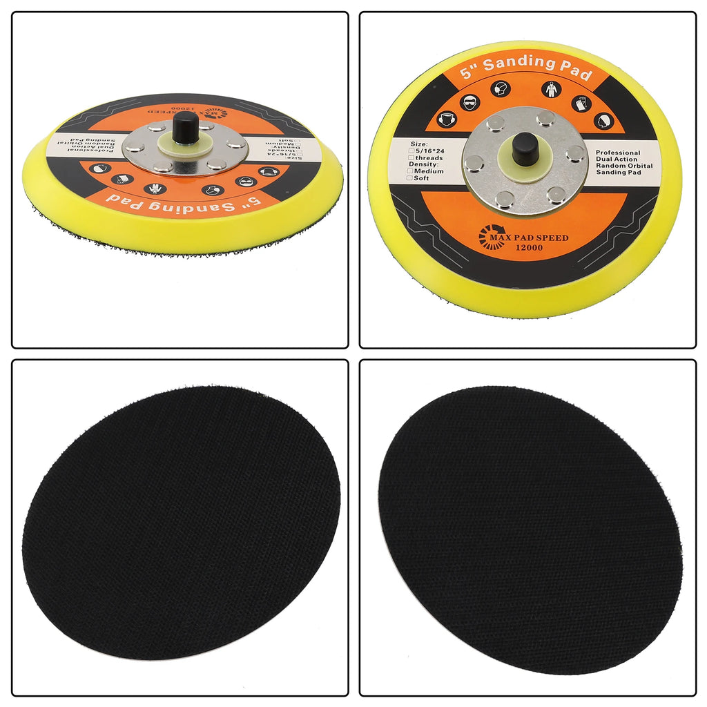 5Inch /125mm Sanding Pad DA Polish Backing Plate Sander Backing Pad Power Tool Accessories For Polishing & Grinding Qme