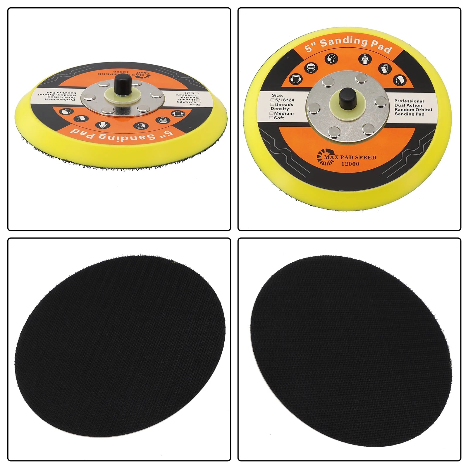 5Inch /125mm Sanding Pad DA Polish Backing Plate Sander Backing Pad Power Tool Accessories For Polishing & Grinding Qme