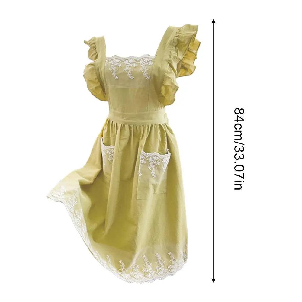 Kitchen Aprons For Women Elegant Adjustable With Pockets Womens Dresses Gardening Apron For Cooking Baking Cleaning Work Qme China Mainland F