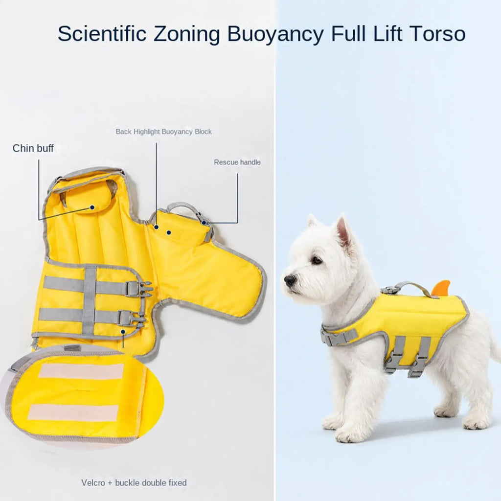 Dog Swim Vest Waterproof Breathable Clothes Dog Swimming Vest Floating Jacket for Puppy Small Medium Pet Pool Outdoor Lake River Qme