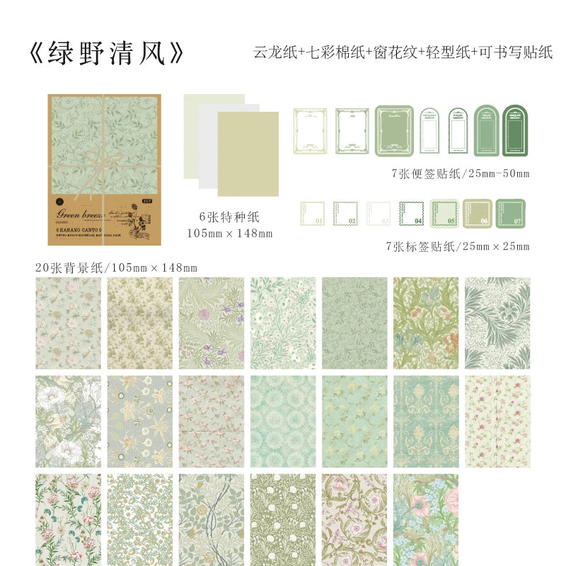 40pcs/pack Kawaii Scrapbooking Material Set Sticker Aesthetic DIY Scrapbooking Supplies Photo Album Decor Stationery Qme 3