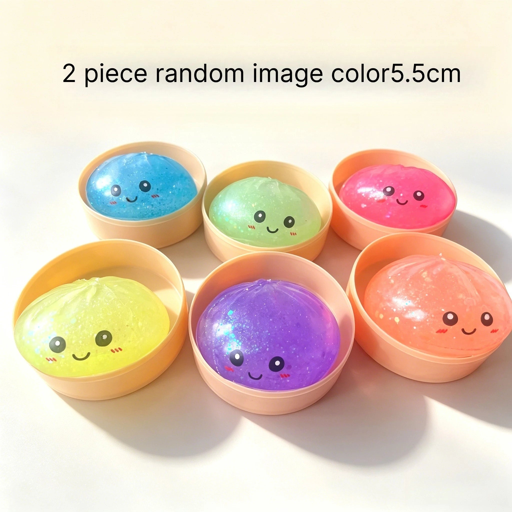 A Simulation Colorful Dumpling Squishy Pressure Ball Slow Rebound Soft Pinch Stress Relief Squeeze Toys Gifts for Kids ＆ Adults Qme 2piece random image