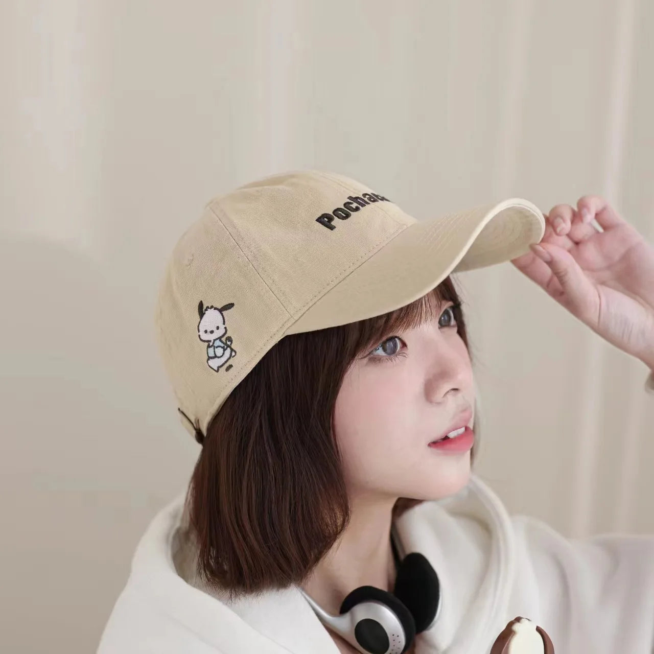Hello Kitty Kuromi Hats Fisherman's Hats Baseball Caps New Face-Slimming Bucket Hats Leopard-Print Baseball Caps Qme hangna-17