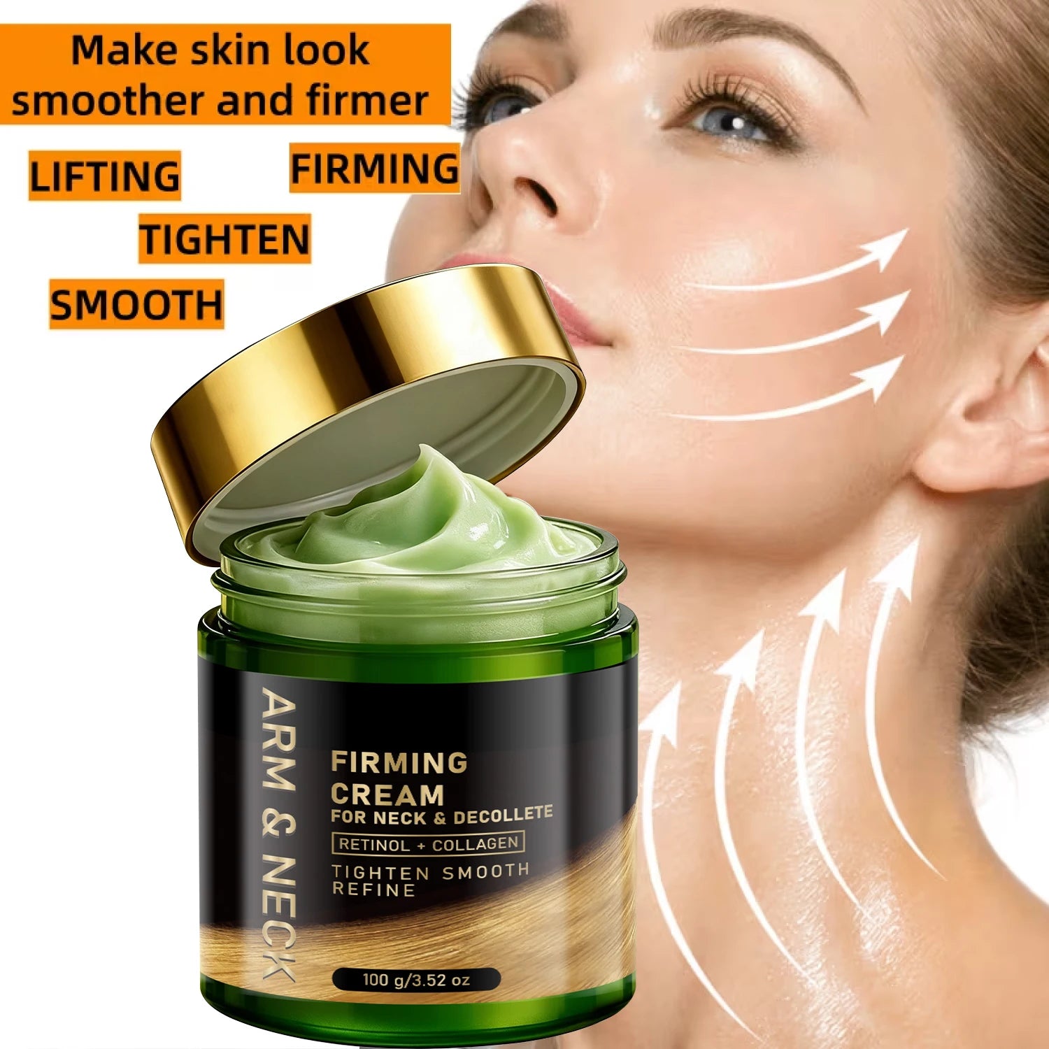 Bee Venom Retinol Collagen Firming Cream, Hydrating Tightening Treatment for Neck & Decollete Qme